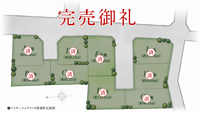 ペイサージュタウン中野新町区画図